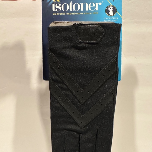 Isotoner SmartDRI Touchscreen Woman's Gloves- Black - Picture 2 of 7